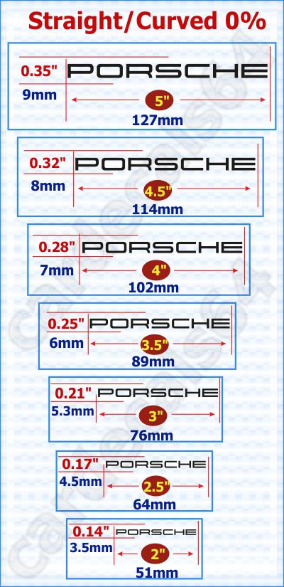 Porsche Brake Caliper Decals Stickers